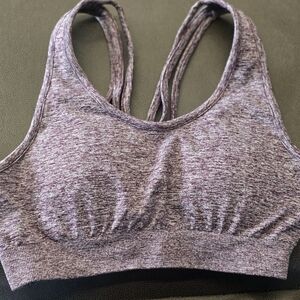 Yogalicious Heathered Plum Sports Bra